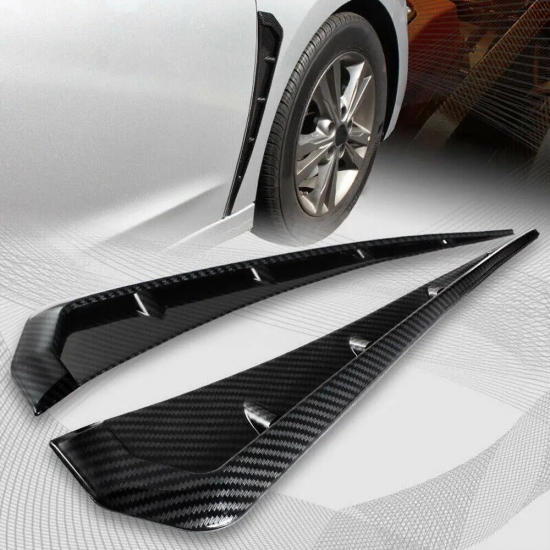 Pair Car Universal Side Fender Air Flow Wing Vent Cover Car Body Moldings Trim Decorative Auto Exterior Accessories