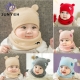 Baby Beanies Two-piece Warm Winter Wool Hat Scarf Set Thickened Boys Girls Scarfs Knitted Hat For Infant Kids 0-8 Month