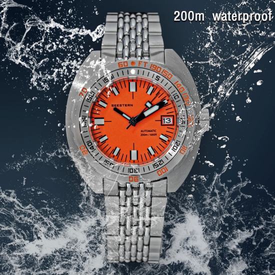 Top Brand Diver Watch Men SUB300T Automatic Mechanical Sapphire Glass Luminous Date 200m Turn Bracelet Seestern Wristwatch Retro