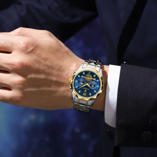 POEDAGAR Luxury Man Wristwatch Waterproof Luminous Chronograph Watch for Men Stainless Steel Men-s Quartz Watches reloj hombre