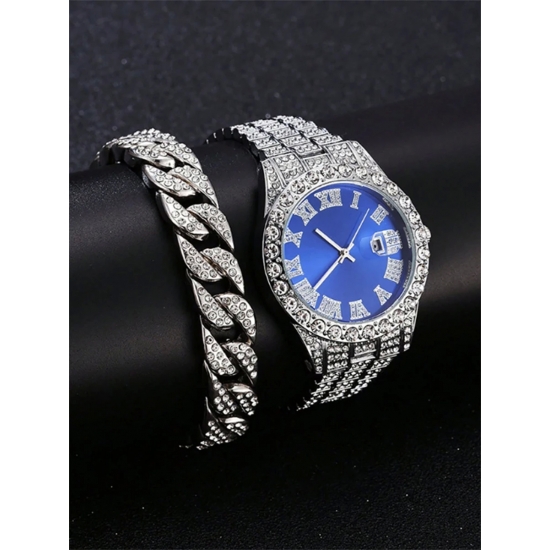 Hip Hop Watch Male Watch Luxury Water Proof Brand Watches Stainless Steel Round Clock Men Quartz Wristwatches Gift Boyfriend