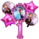 6 pcs Frozen Princess Aisha Balloon Decoration girl kids Birthday Party Supplies Foil number Balloon Globos Baby Shower Balloons