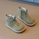 Autumn Winter Baby Boys Girls Boots Oxford Suede Children Casual Shoes Outdoor Anti-slip Infant Shoes Plush Kids Ankle Boots