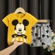 2pc-set Mickey Baby Summer Clothes Children-s Tracksuit Short Sleeved Suit Girls Boys T-shirt + Shorts Outfits Disney 1-4 Age
