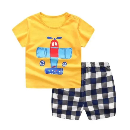 New Arrival Toddler Boy Kids Clothes Lion Print Short Sleeve T-shirt + Shorts 2 Piece Set Baby Boy Girl Cloths Outfit