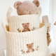 INS Baby Bags Cute Bear Embroidery Diaper Bag Caddy Nappy Cart Storage Mummy Maternity Bag for Newborn Diapers Toys Organizers