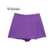 Willshela Women Fashion Solid Asymmetrical Side Zipper Skirts Shorts Vintage High Waist Female Chic Lady Shorts