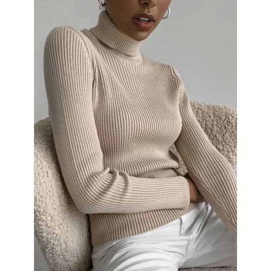 Heliar Women Fall Turtleneck Sweater Knitted Soft Pullovers Cashmere Jumpers Basic Soft Sweaters For Women 2024 Autumn Winter
