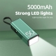 Flashlight Lighting Phone Power Bank 5000mAh Portable Mini Fast Charging Charger Large Capacity Power Banks with Built-in Cables