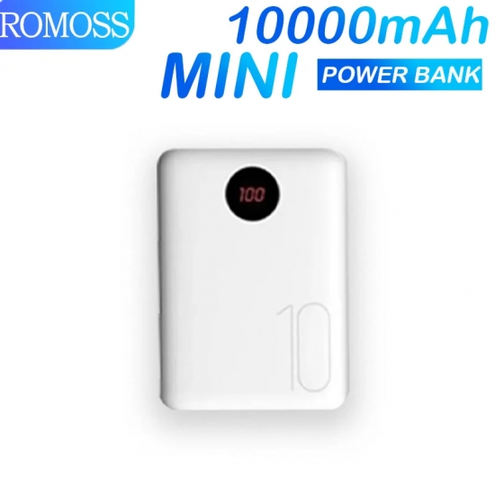 ROMOSS 10000mah Mini Power Bank External Battery Portable Charger Powerbank Mini Power Banks  For Xiaomi iphone 14