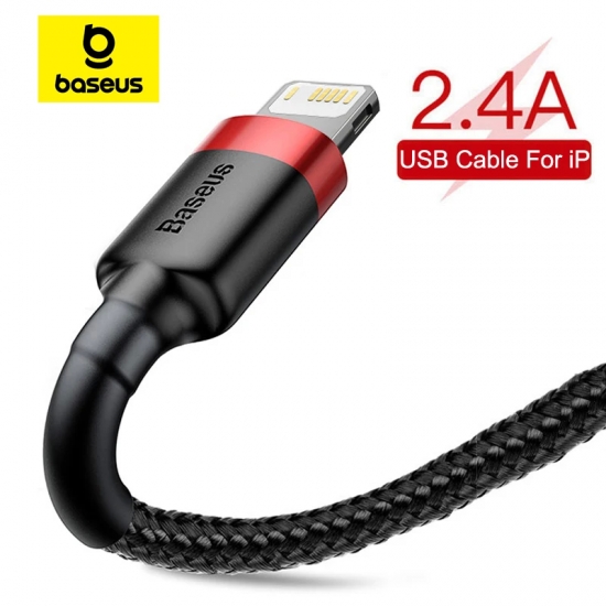 Baseus USB Cable for iPhone14 13 12 11 Pro Max Xs X 8 Plus Cable 2-4A Fast Charging Cable for iPhone Charger Cable USB Data Line