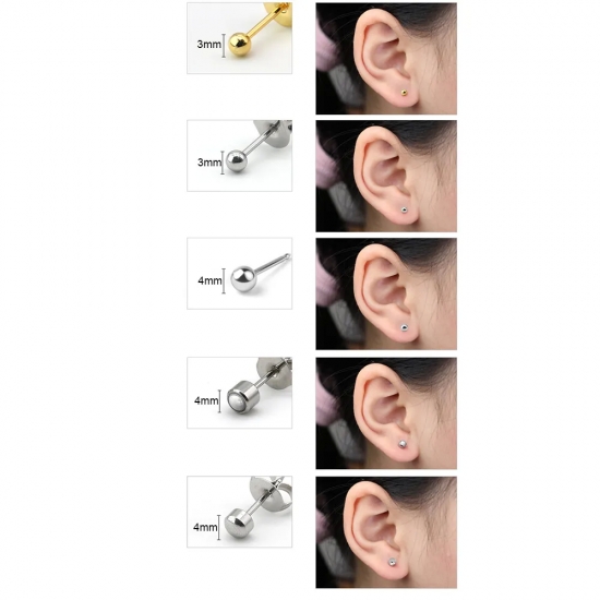1-2-4Pcs Disposable Sterile Ear Piercing Unit Cartilage Tragus Helix Piercing Gun No Pain Piercer Tool Machine Kit Stud Jewelry
