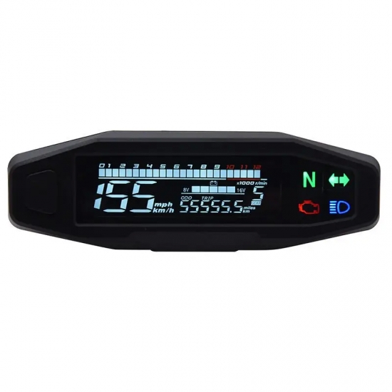 New Motorcycle Speedometer Oil Gauge Tachometer Universal Digital Meters Instrument Cluster Turn Signal Light Indicator