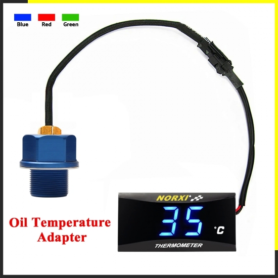 motorcycle oil temperature gauge mini square digital instrument humidity for nmax125 motorcycle temperature  infiers