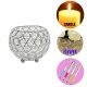 Crystal Tealight Candle Lantern Holders Gold Silver Candlesticks for Wedding Xmas Party Dinner Table Centerpieces Home Decors