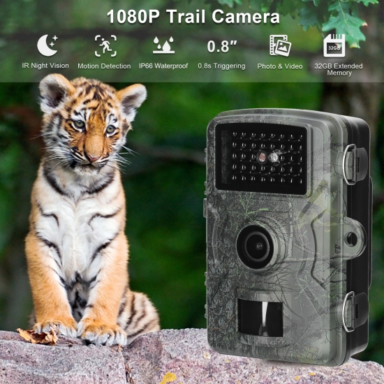 1080P Portable Multi-function Outdoor Animal Observation Camera IP66 Waterproof Infrared Monitoring Camera Taking