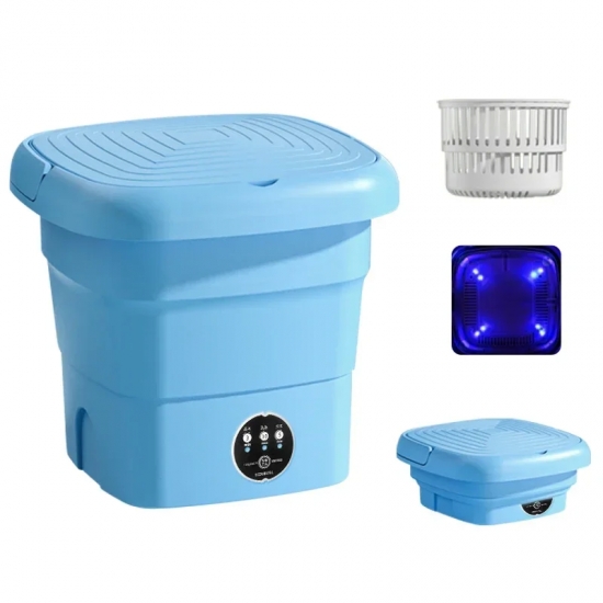 Portable Washing Machine Folding With Dryer Bucket Clothes Sock Underwear Mini Cleaning Washer Travel Dormitory