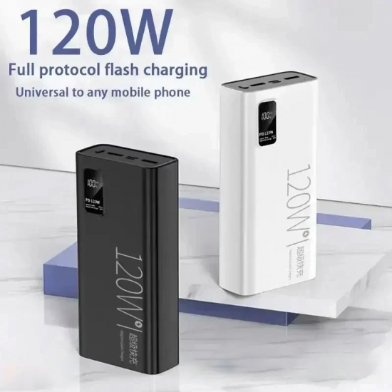 Miniso New Hot 120W Super Fast Charging 50000mAh Power Bank With High Capacity For Mobile Power Supply For Various Mobile Phones