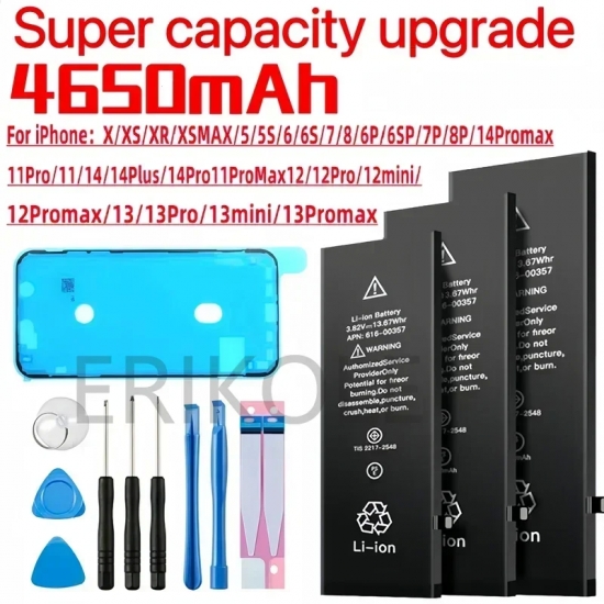 New 0 Cycle Replacement Bateria For iPhone 5 5S SE 6 6S 7 8 Plus X XR XS Max 11 12 13 14 P 14 Pro max mini Mobile Phone Battery