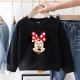 Spring-autumn Baby Girl Minnie Sweatshirt Loose Long Sleeve Tops Fashion Cartoon Disney Children Hoodies Crewneck Pullovers