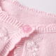 Spring and autumn newborn baby baby girl shawl cotton sweater knit sweater embroidered thin knitted jacket
