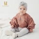 Austin-amp;Bella Autumn Baby-s Clothes Flare Sleeves Sweatshirts Loose Round Neck Baby Girl Hoodie Pullover Tops Baby Clothing