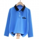 Boys School Uniform Polo Shirt 2023 New Spring Kids Casual Long Sleeve Tops For Teenager Children-s 4-15 Years Clothes