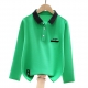 Boys School Uniform Polo Shirt 2023 New Spring Kids Casual Long Sleeve Tops For Teenager Children-s 4-15 Years Clothes