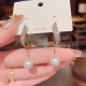 C Fashion Earings Jewelry Silver Color Small Pearl Cat Stud Earrings for Women Girls Summer Daisy Flower Earring Pendientes