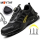 Men-s Rotating Button Safety Shoes Steel Toe Work Sneakers Indestructible Shoes Puncture-Proof work Boots Air Cushion Men Boots