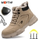 Work Safety Shoes Men Anti-smash Anti-puncture Work Sneakers Steel Toe Shoes Light Comfort Security Boots Indestructible Shoes