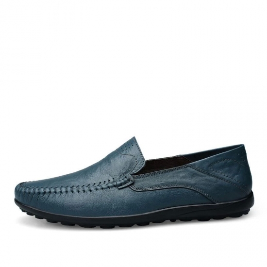 Genuine Leather Men Shoes Casual Luxury Brand Formal Mens Loafers Moccasins Italian Breathable Slip on Male Boat Shoes Plus Size