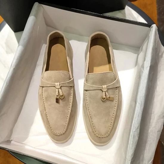 luxury Flat women loafers Spring and autumn and summer 2024 piana new Genuine Leather walk drive trend Moccasin men casual shoes