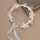 1PC Romantic Floral Bridal Headband Decorated With Faux Pearls Beads Wedding Headband Princess Birthday Party Headpiece