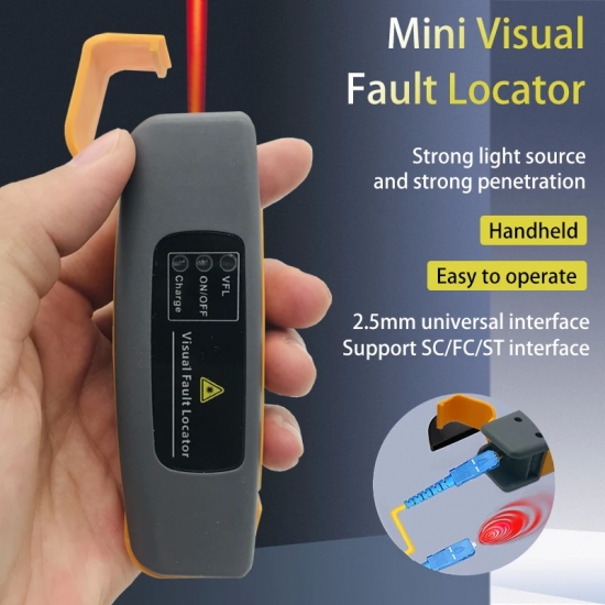 FTTH VFL 50-30-20-10-5-2MW Visual Fault Locator Fiber Optic Cable Tester 2-50Km Range fiber optic equipment FTTH Red Light Pen