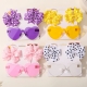 3Pcs-set Kids Cute Solid Dot Hairpin Colorful Heart Sun Glasses Set Girls Boutique Bowknot Hair Clips Children Hair Accessories