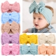 Solid Cable Bow Baby Headband for Child Nylon Layers Headwear Kids Elastic Turban Headwraps Newborn Boys Girls Hair Accessories