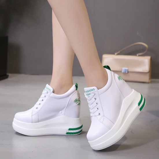 Women-s Wedge Sneakers Summer Fashion Breathable High Heels Ladies Casual Shoes Vulcanize Women Platform Shoe Female Spring 2022