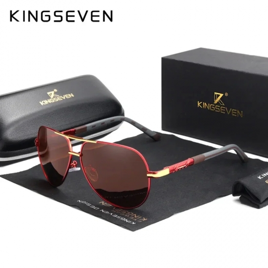 KINGSEVEN New Fashing Men’s Sunglasses High Quality Aluminum Luxury Retro Functional Glasses Women Pilot Accessory Eyewear
