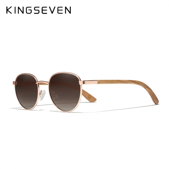 KINGSEVEN Sunglasses For Men UV400 Polarized Women’s  Eyeglass Frame Natural Wood Fashion Sun Glasses  Protection Eyewear
