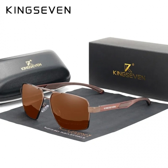 KINGSEVEN 2024 DESIGN Glasses Men‘s Polarized Sunglasses Coating Mirror Glasses Oculos Male Eyewear For Women UV400