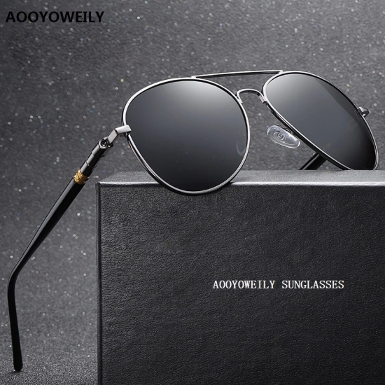 Luxury Men-s Polarized Sunglasses Driving Sun Glasses For Men Women Brand Designer Male Vintage Black Pilot Sunglasses UV400