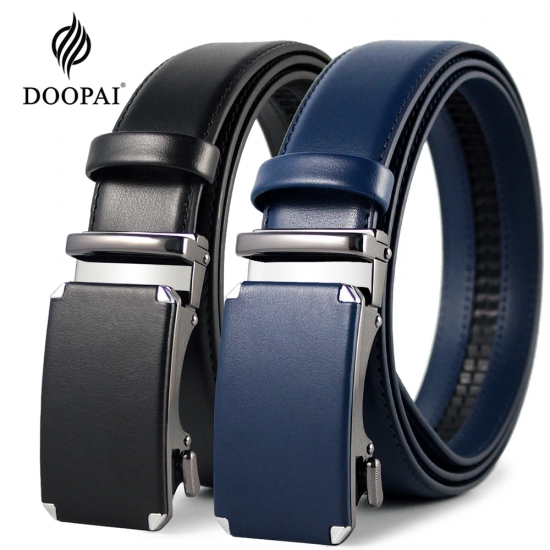 DOOPAI Brand Genuine Leather Belt Top Quality Men-s Belt Luxury Designer Leather Belts For Men Metal Automatic Buckle Male belts