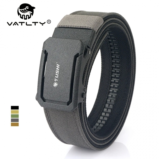 VATLTY New Military Belt for Men Sturdy Nylon Metal Automatic Buckle Police Duty Belt Tactical Outdoor Girdle IPSC Accessories