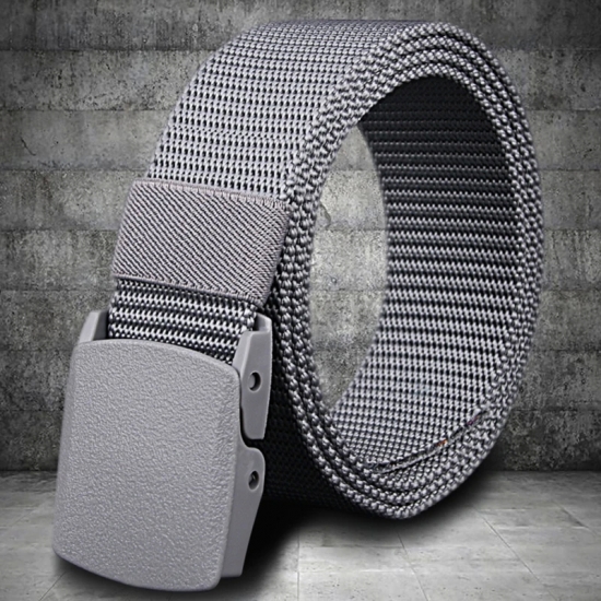 Men-s Belt Casual Lightweight Breathable Tactical Outdoor Automatic Buckle Military Training Security Check Male-s Canvas Belts