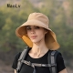 Summer Hats for Women Outdoor UV Anti Neck Protection Sun Visors for Lady Fishing Hiking Wide Brim Shawl Sunscreen Ponytail Cap