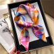 Luxury 2023 Square Silk Scarf for Women Hijab Hair Bands Neckerchief Female Satin Shawl Ribbon Headband Fashion Wraps Bandana