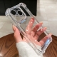 Shockproof Phone Case for iPhone 11 12 13 14 15 Pro Max Plus X XS XR Transparent Bumper Acrylic Hard Back Cover Silver Button