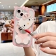 Sanrio Hello Kitty Kawaii KT Head Mirror Phone Case For iPhone 15 14 13 Pro Max 11 12 13 Pro XR XS MAX 7 8 Plus Girl Y2K Cover