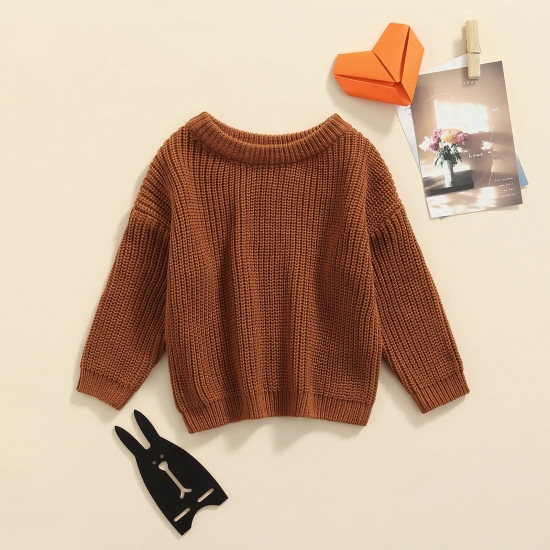 0-9M Autumn New Baby Boys Girls Clothes Baby Sweater Toddler Knit Sweater Newborn Knitwear Long Sleeve Cotton Baby Pullover Tops